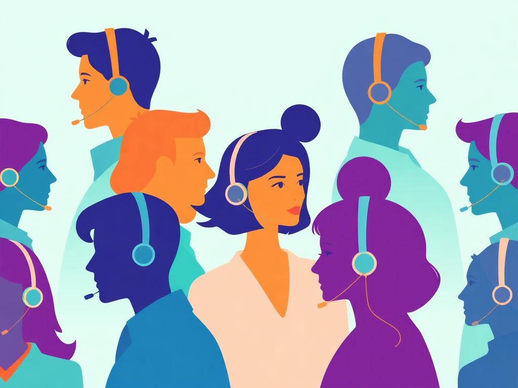 Customer support team illustration